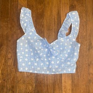 Floral cropped blouse